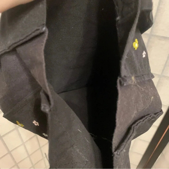 Marc Jacobs Fragrances Floral Cosmetic Tote Fabric Bag Black - Picture 6 of 8